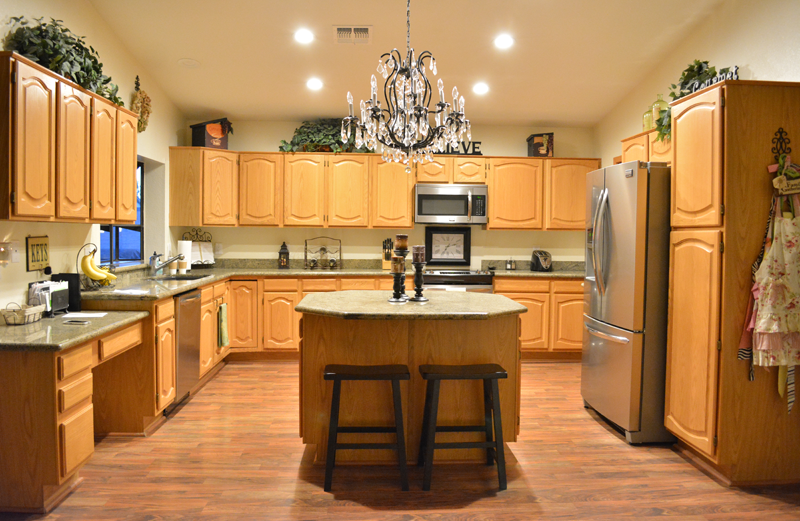 DIY Painted Kitchen Cabinets Before Photo