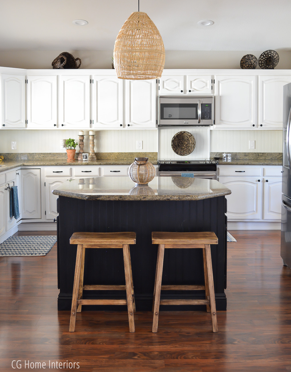 DIY Painted Kitchen Cabinets After Photo
