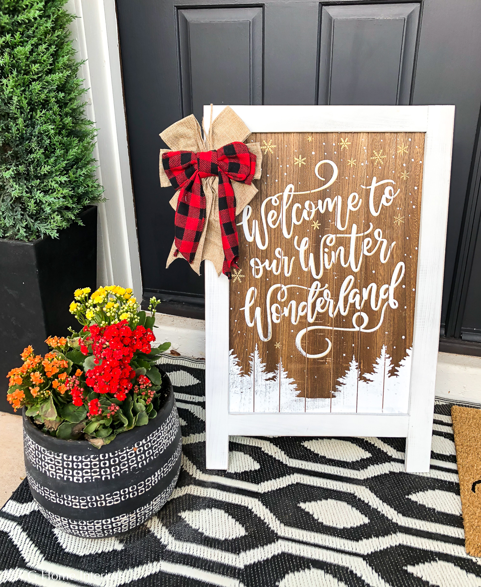 Simple + Neutral Front Porch Christmas Décor