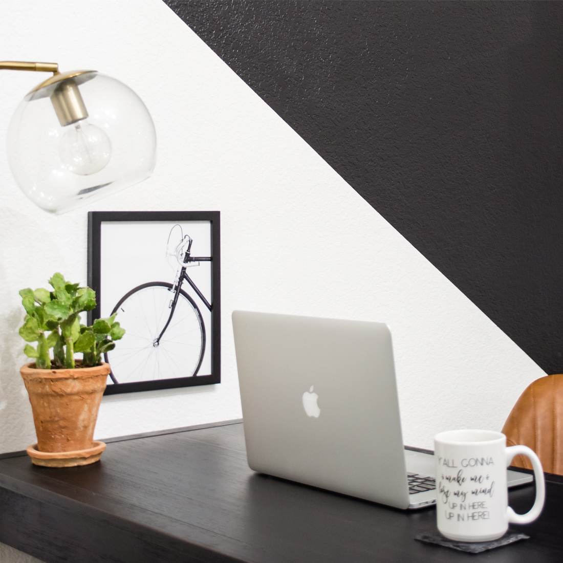 DIY Budget Friendly Modern Home Office Makeover, Hudson Valley Lighting, Mitzi