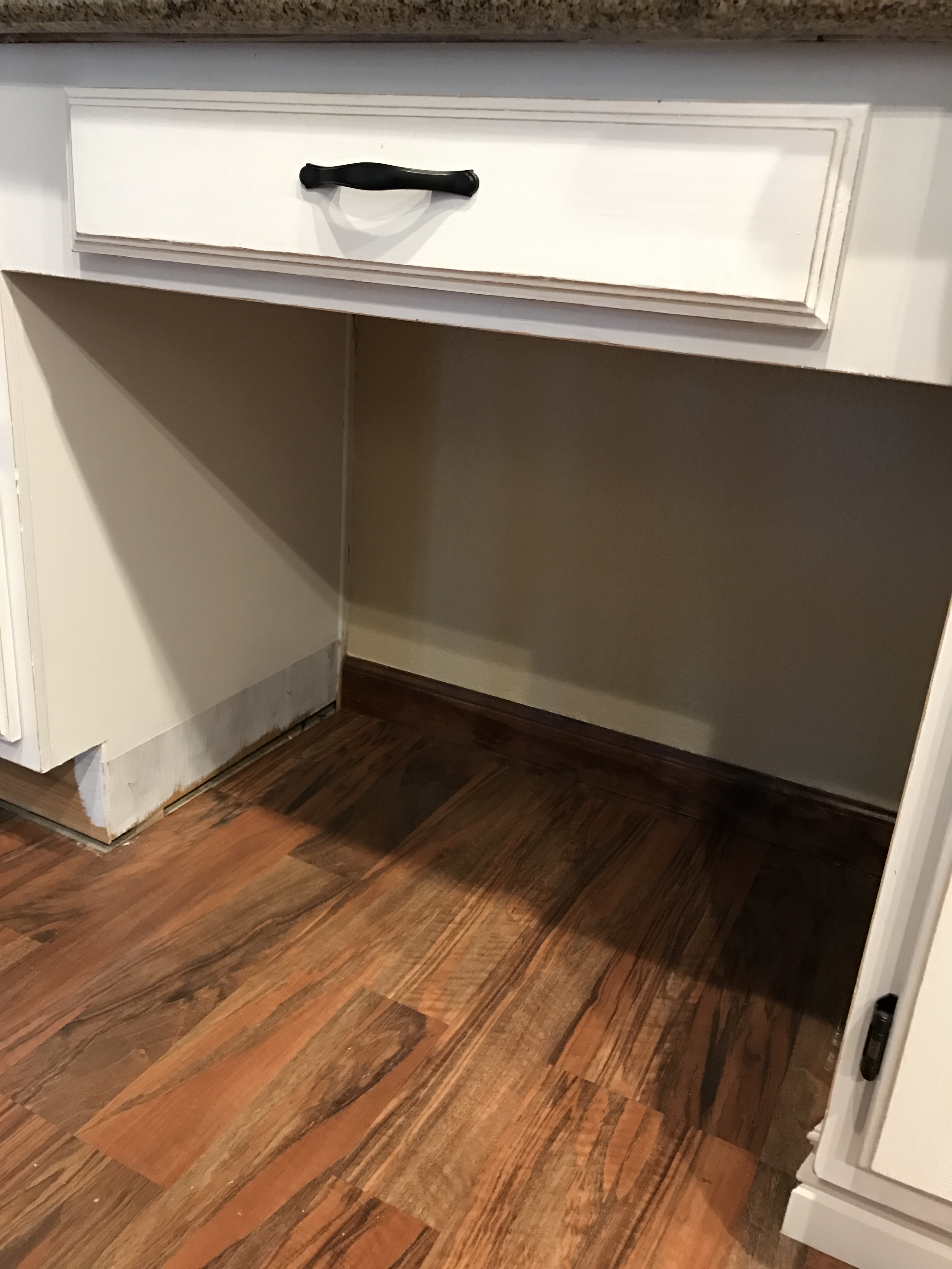 Built in Desk Converted to Wine Rack