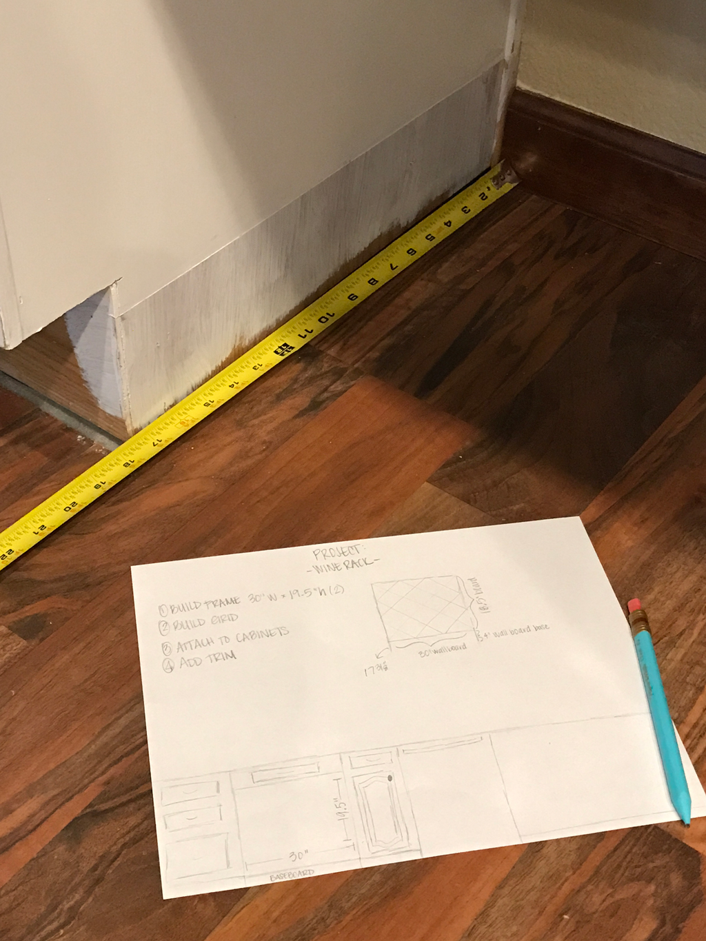 Built in Desk Converted to Wine Rack