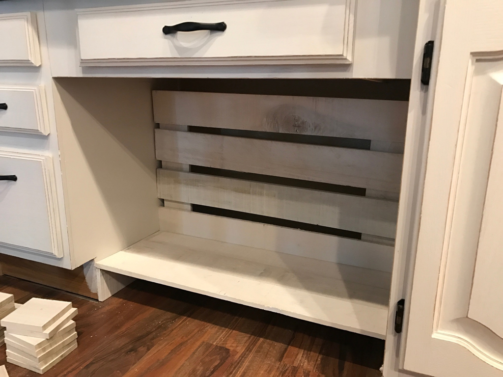 Built in Desk Converted to Wine Rack