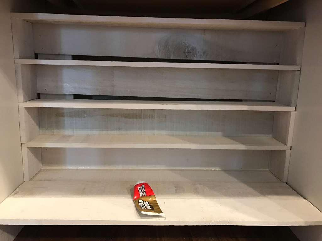 Built in Desk Converted to Wine Rack