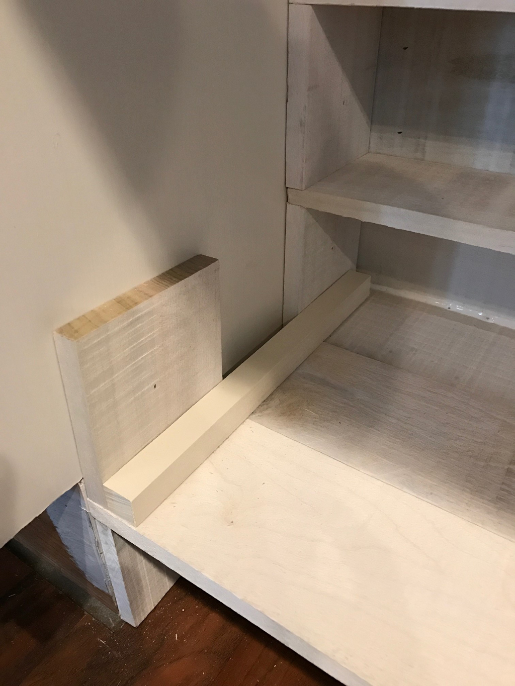 Built in Desk Converted to Wine Rack