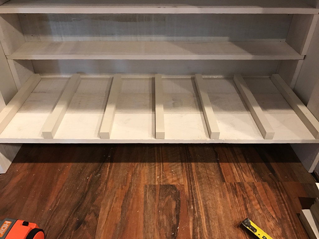 Built in Desk Converted to Wine Rack