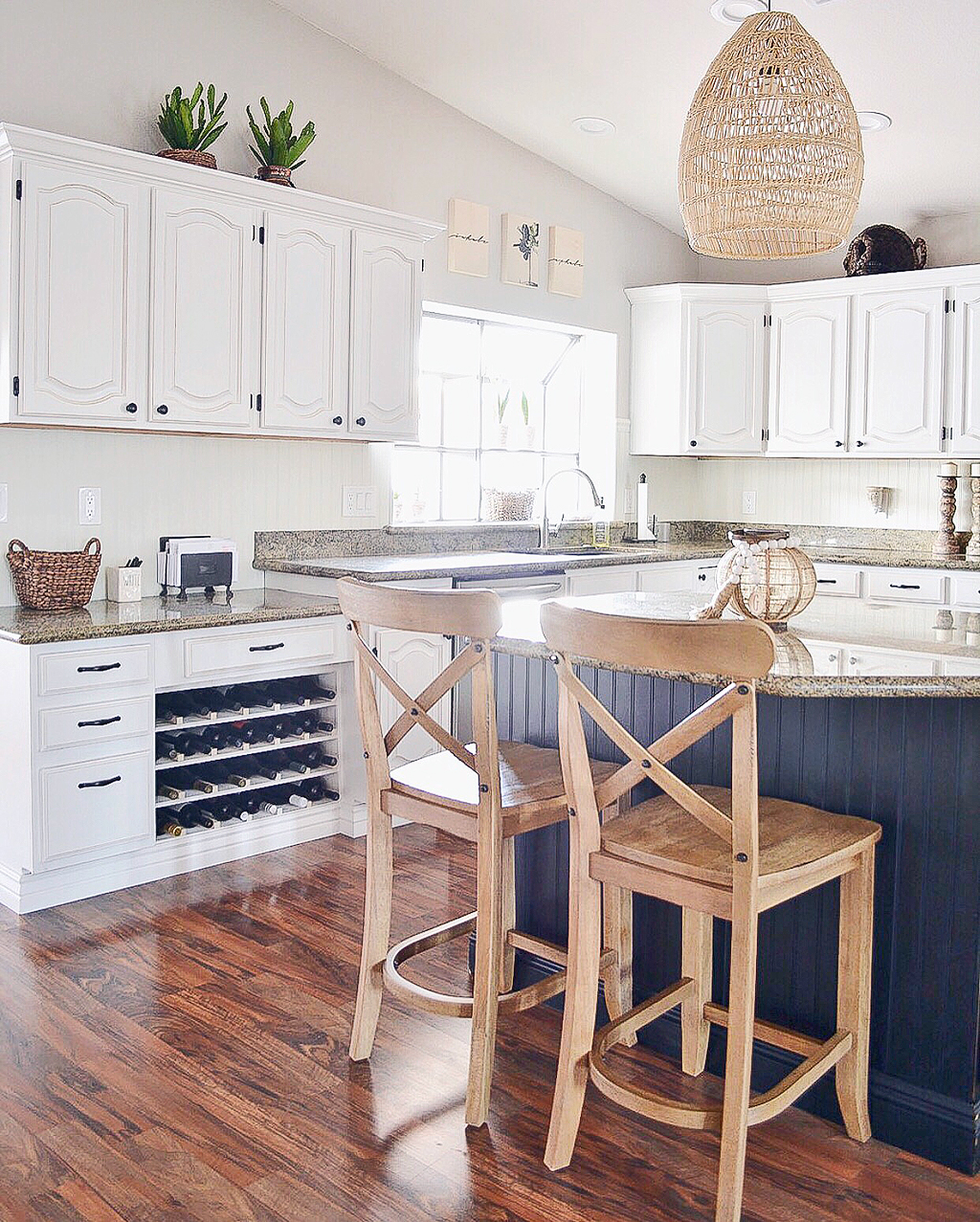 Built in Desk Converted to Wine Rack
