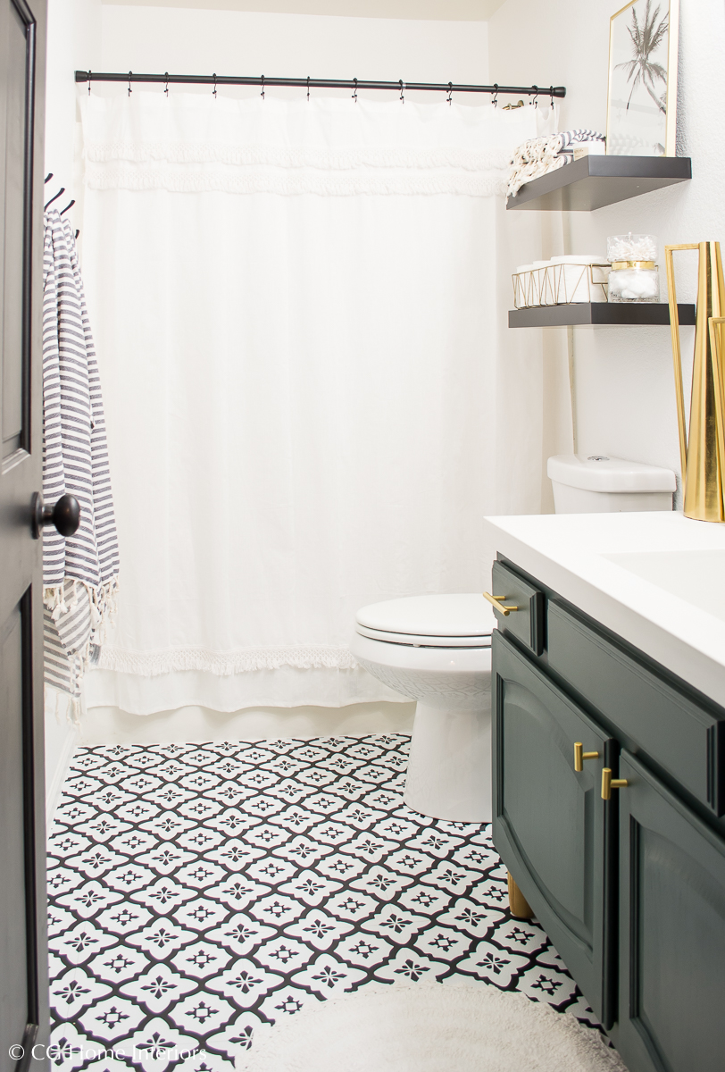 Modern Guest Bathroom Renovation on a Budget – One Room Challenge REVEAL