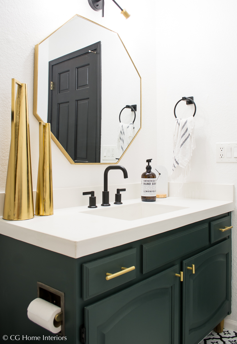 Modern Guest Bathroom Renovation on a Budget – One Room Challenge REVEAL
