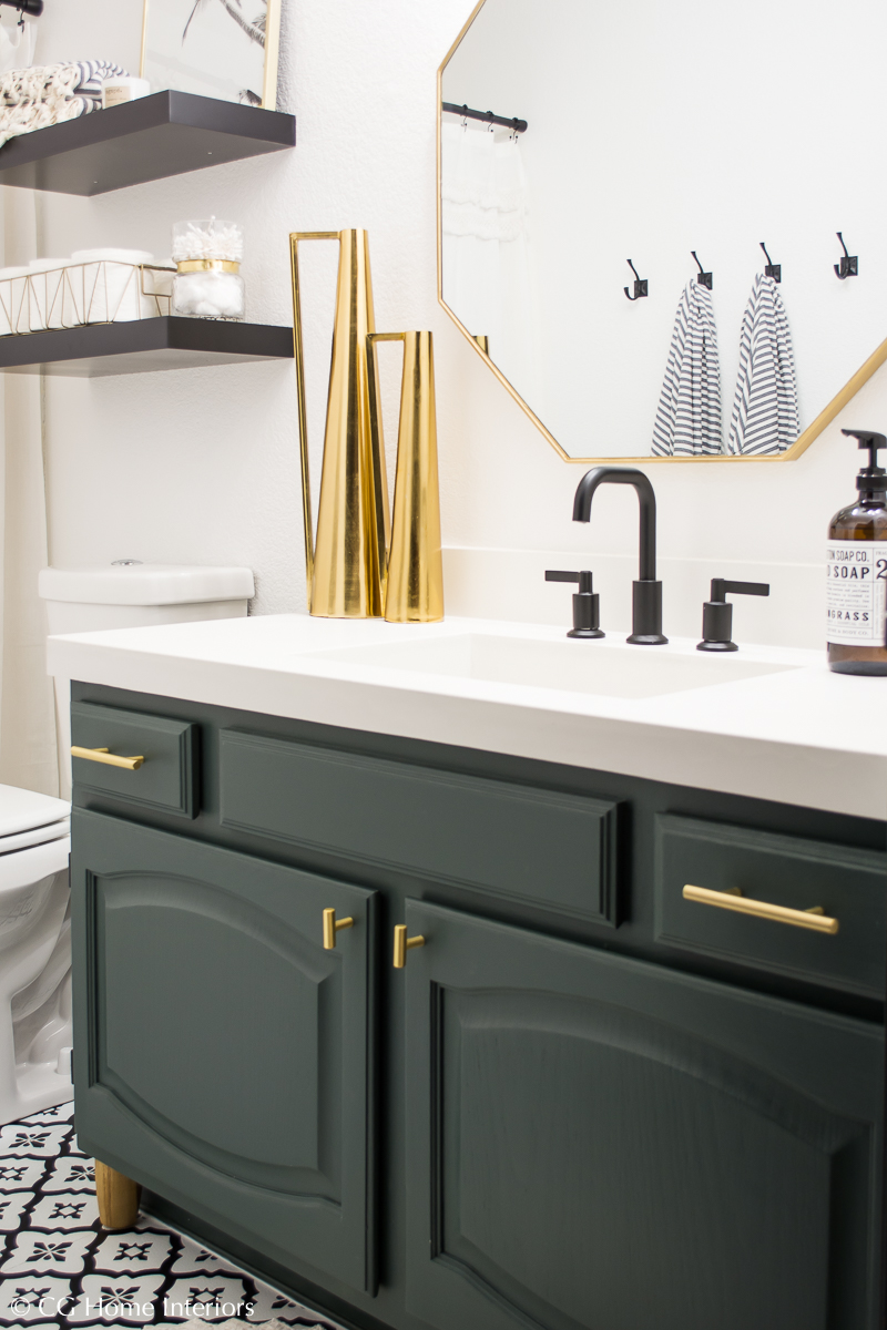 Modern Guest Bathroom Renovation on a Budget – One Room Challenge REVEAL