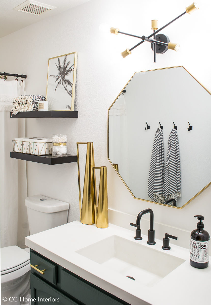 Modern Guest Bathroom Renovation on a Budget – One Room Challenge REVEAL
